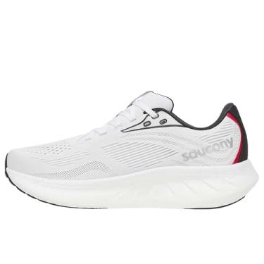 Imagem de Saucony Tênis masculino Ride 18, Branco/preto, 44