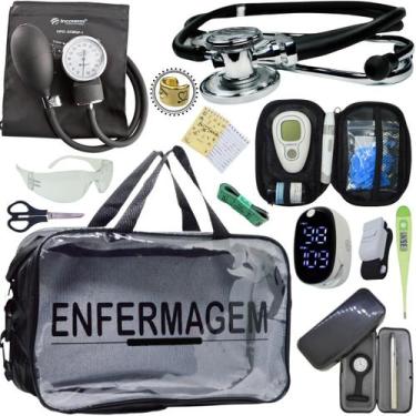 Imagem de Kit Enfermagem Transparente Estagio Academico Completo - Love Saude, P