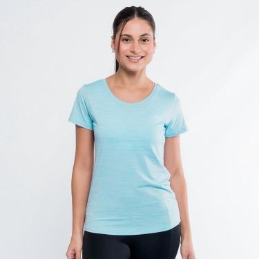 Imagem de Camiseta Poliamida Feminina Marcio May Fitness Vivant Azul Claro-Feminino