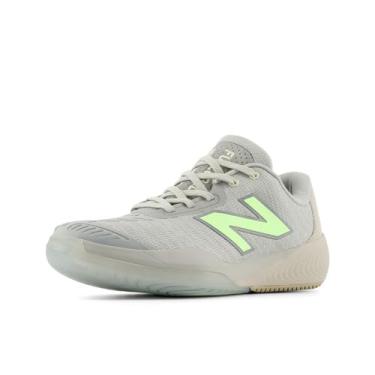 Imagem de New Balance Tênis feminino FuelCell 996 V5 Hard Court, Cinza ardósia/lima branqueada Glo, 34