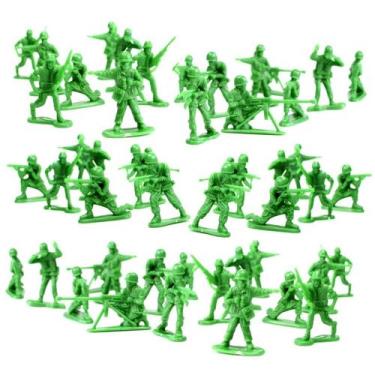 Imagem de 48 Boneco Soldado Plástico Guerra Exercito Militar Miniatura - Toy Mas