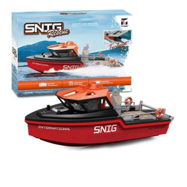 Imagem de Barco RC Com Motor Brushless Potente Para Meninos, Controle Remoto Elé