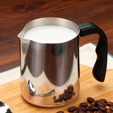 Imagem de Panela para fazer velas, panela de derretimento de cera de aço inoxidável de 1 litro, jarra resistente ao calor, design de bico sem gotejamento para fabricação de velas