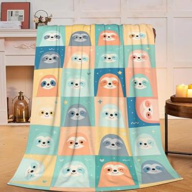 Imagem de Manta de preguiça presentes para mulheres meninas mantas fofas preguiças cobertor de flanela macia aconchegante lã felpuda pelúcia quente roupa de cama para crianças adultos 102 x 127 centímetros