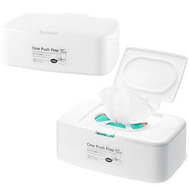 Imagem de Dispensadores compactos de lenços umedecidos 2 unidades, uso em banheiro e escritório, porta-lenços de sala de estar, conjunto de caixa de armazenamento de lenços de 6,7 x 4 x 6 cm
