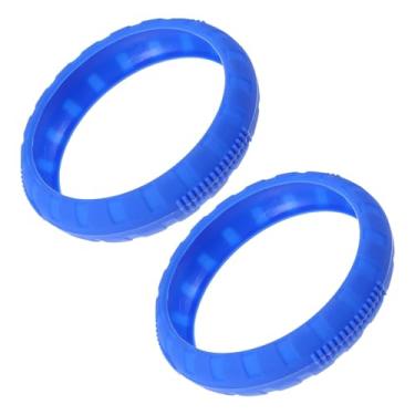 Imagem de WeiLaiKeQi Protetor de Halteres 2 Unidades, para Uso Doméstico, Proteção Contra Impactos, Acessórios Azuis, Diâmetro 14.6 Cm