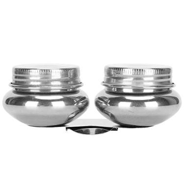 Imagem de Copo de paleta de imersão dupla, recipiente de pintura a óleo de aço inoxidável para artistas, mantém solvente limpo e médio, evita evaporação e secagem