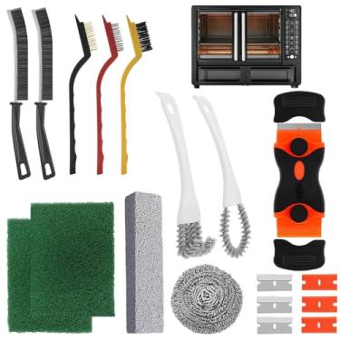 Imagem de Conjunto de escovas de limpeza de forno resistente, ferramentas de acessórios de limpeza de forno, para limpeza profunda de fogões, churrasqueiras, fornos e superfícies de cozinha - Remove gordura