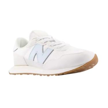 Imagem de New Balance Tênis infantil 237 V1 com cadarço, Vidro fosco/sal marinho, 17