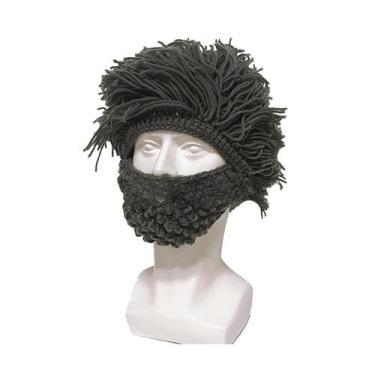 Imagem de Gorro Funny Beard and Hair para adultos - acrílico - yiweisai