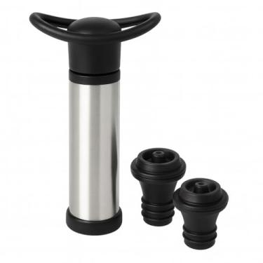 Imagem de Kit Bomba De Vácuo Para Vinho Inox Com 2 Rolhas De Silicone