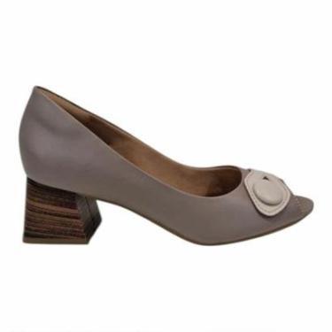 Imagem de Sapato Peep Toe Feminino Neftali em Couro 55160 Fendi 37-Feminino