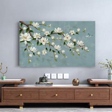 Imagem de Capa de TV para televisões/computador Capa contra poeira estampa floral interior quarto decoração de sala de estar 32 polegadas - 80 polegadas LCD/LED protetor de tela de TV universal multifunções