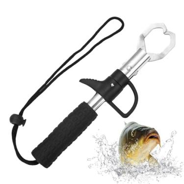 Imagem de Alicate de pesca de água salgada, pinças de peixe para pesca,Alicate de pesca portátil de aço inoxidável Aperto de pesca à prova de ferrugem - Anti-Breakaway Antiderrapante Ferramenta de Peixe Ergonôm