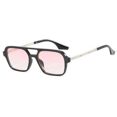 Imagem de Óculos de Sol com Ponte Dupla UV400 Feminino Rosa Degradê Estampa de Leopardo Azul Masculino para Esportes ao Ar Livre, Corrida e Ciclismo, A,10