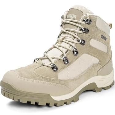 Imagem de R CORD Botas femininas de caminhada para atividades ao ar livre, tênis de trekking, botas femininas à prova d'água para mulheres, tamanho 38