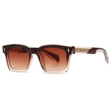 Imagem de VFDHN Óculos de Sol Fashion Rivets Gradient Masculino UV400 Vintage Escuro Feminino (TYJ378-4)