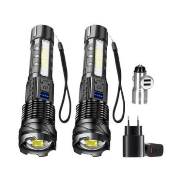 Imagem de Lanterna Tática LED Recarregável De Alta Potência Com Zoom De Longo Al