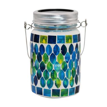 Imagem de Sundecor Mosaico Luz Solar Jardim Lanternas Penduradas Ao Ar Livre Recarregável Impermeável Vidro Solar Luzes Noturnas Candeeiros de Mesa Decoração de Halloween Luzes Decorativas Pátio, Quintal