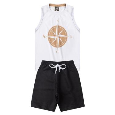 Imagem de Conjunto Infantil Menino Verão Regata Bússola Kangulu-Masculino