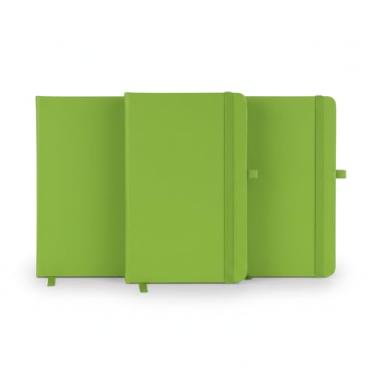 Imagem de Caderno de Anotações A6, Capa Dura em Material Sintético, Vermelho, 80 Folhas Pautadas, com Elástico e Suporte para Caneta, Capa em PU (14x9cm) (3, Verde)