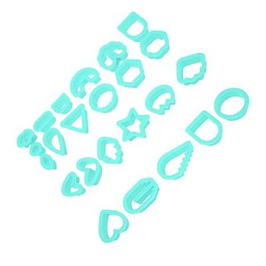 Imagem de Zerodis Conjunto de Cortadores de Velas e Argila de Polímero de 24 Peças, Plástico Espesso, Brinco Multiuso, Ferramentas para Fazer Arte e Artesanato (Verde Menta)