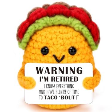 Imagem de Mini Retirement Gifts for Women Men Handmade Crochet Taco Farewell Going Away Goodbye Gift for Retired Coworker Boss Manager Supervisor Leader Mentor Teacher Nurse Doctors Dad Mom Retirement Party