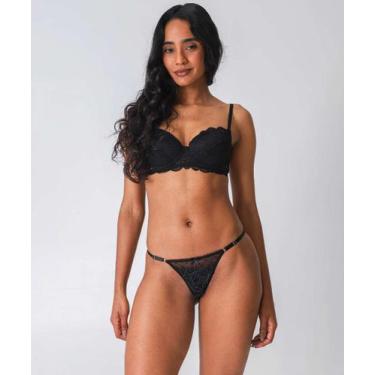 Imagem de Calcinha String Fio Dental Lurex Marisa Preto-51031, Preto, G