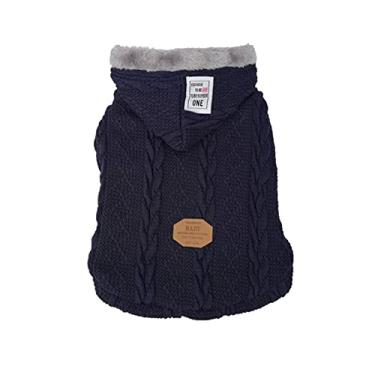 Imagem de Roupas de tricô para animais estimação Camisola com capuz cachorro Suéter Pullover Camisetas gato Macias e quentes inverno cachorros pequenos médios