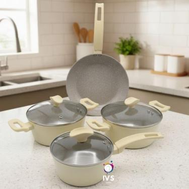 Imagem de Jogo Panelas Indução Conjunto Rev Cerâmica Parma 4 Peças A5 Revestimen