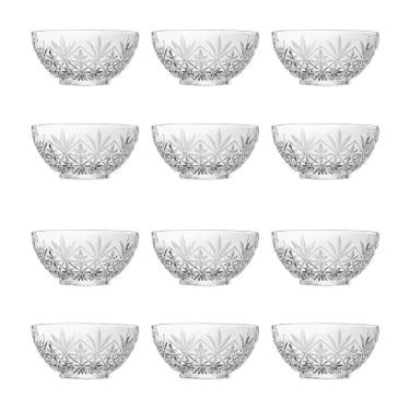 Imagem de Kit 12 Bowls Vidro Vivian Texturizado Em Casa Tem 10×4,5cm