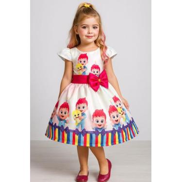 Imagem de Vestido Temático Infantil Bebê Finn tamanho:6Cor:Rosa - Nalu kids, 6, 