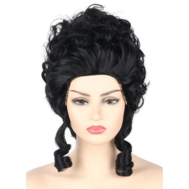 Imagem de Peruca Topcosplay Black Colonial Beehive Peruca de Halloween
