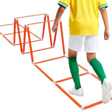 Imagem de NUPYQL Escada de agilidade sem emaranhados para crianças/Atlética – Escada de treinamento de velocidade multiuso para exercícios com os pés/futebol/futebol/boxe – Equipamento de agilidade para treino