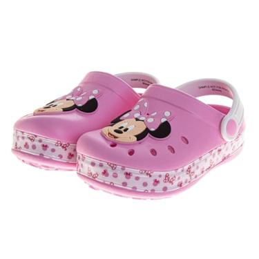 Imagem de Sandália de tamanco infantil infantil Frozen Minnie Mouse Lilo Stitch Pequena Sereia Moana Deslizantes Fechados com Alça Traseira Verão Praia Piscina Tamanhos 5-10 Criança 11-12 Criança Pequena, rosa