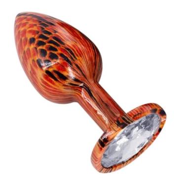 Imagem de Plug Anal De Luxo Em Metal E Acrílico Com Pedra Na Base Pequeno Acessório Íntimo Brinquedo Erótico PL153P