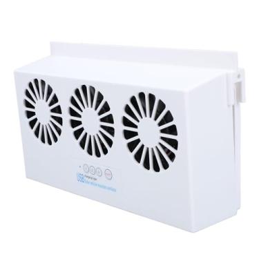 Imagem de Cryfokt Refrigerador de Carro Movido a Energia Solar Ecológico Com Função de Desodorização, Purificador de Ar de 3 Cabeças para Escritório Doméstico, Ventilador de Resfriamento de 4500 Rpm (Branco)