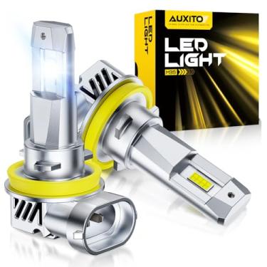 Imagem de AUXITO Lâmpadas LED H11 H8 H9 Hi/Low Beam 50.000LM 900% Super Brilhante, 6500K Branco Frio, Plug & Play para Carro SUV, Caminhão Instalação 3 Min, Pacote com 2