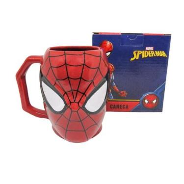 Imagem de Caneca 3d Porcelana Homem Aranha Marvel Zonacriativa Oficial - Zona Cr