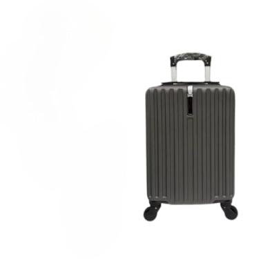 Imagem de Mala de Viagem com Rodinhas 360° Rígida com Cadeado – Tamanhos PP a G – Bagagem Resistente para Viagem(CINZA ESCURO (PP) - 323)
