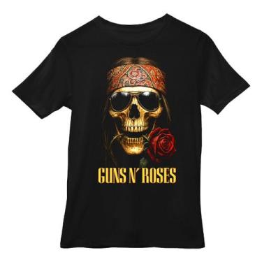 Imagem de Camiseta Preta Rock Guns N Roses Banda Americana Camisa - Genérica, Pr
