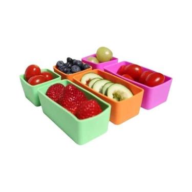 Imagem de Divisória De Almoço De Silicone Reutilizável, Caixa Bento Micro-ondas,