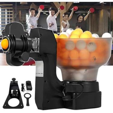 Imagem de Robôs de tênis de mesa lançadores de bolas automáticos de 40-70 minutos, velocidade da bola de 4-40 m/s, pingue-pongue com várias direções de giro máquina de bolas automática