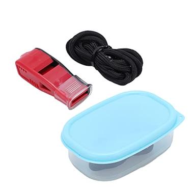 Imagem de KIMISS Apito Esportivo Leve, Portátil, Ajustável e Ecológico para Futebol, Basquete, Vôlei - Ideal para Treinadores e árbitros (Vermelho e Preto)