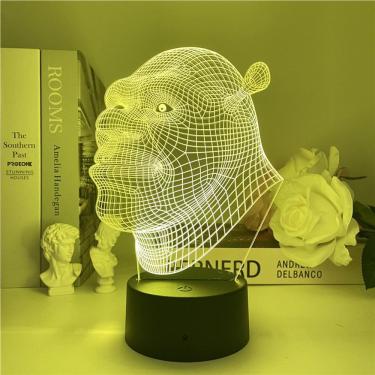 Imagem de Luz noturna 3D Shrek Christmas Funny Touch recarregável