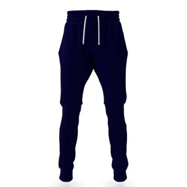 Imagem de Calça masculina moletom jogger fit lisa com elástico e bolso - FRANCAS