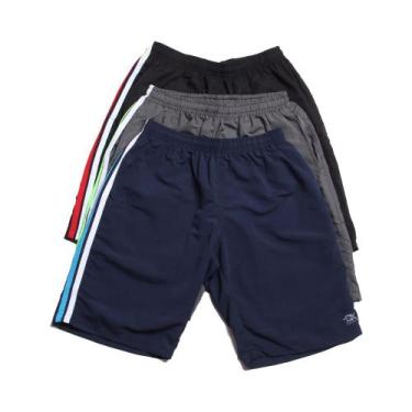 Imagem de Kit 3 Bermuda. Infantil Tactel OX SILVER Bolsos Frente e Costa, Sortid