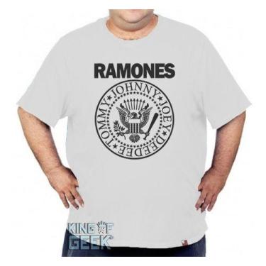 Imagem de Camiseta Ramones Plus Size Grande Banda Rock Anos80 Clássico - KING OF