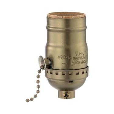 Imagem de Suporte De Lâmpada De Cadeia De Metal Retrô E26 E27, Luminária Industr