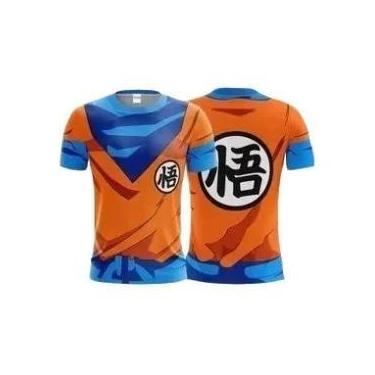 Imagem de Camiseta Masculina Dragon Ball Z Goku Com Estampa 3D, Símbolo Kanji, L